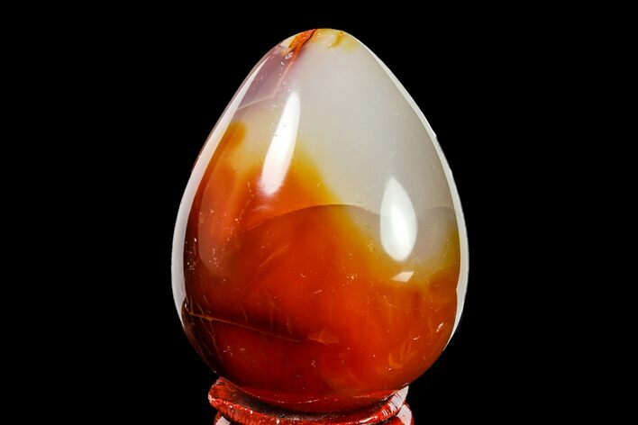 Colorful, Polished Carnelian Agate Egg - Madagascar #156598